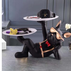 Cool Dog Showpiece with Plate for Home Dcor Item | Kitchen,Bedroom,Office,Dinning Table Decorative Item