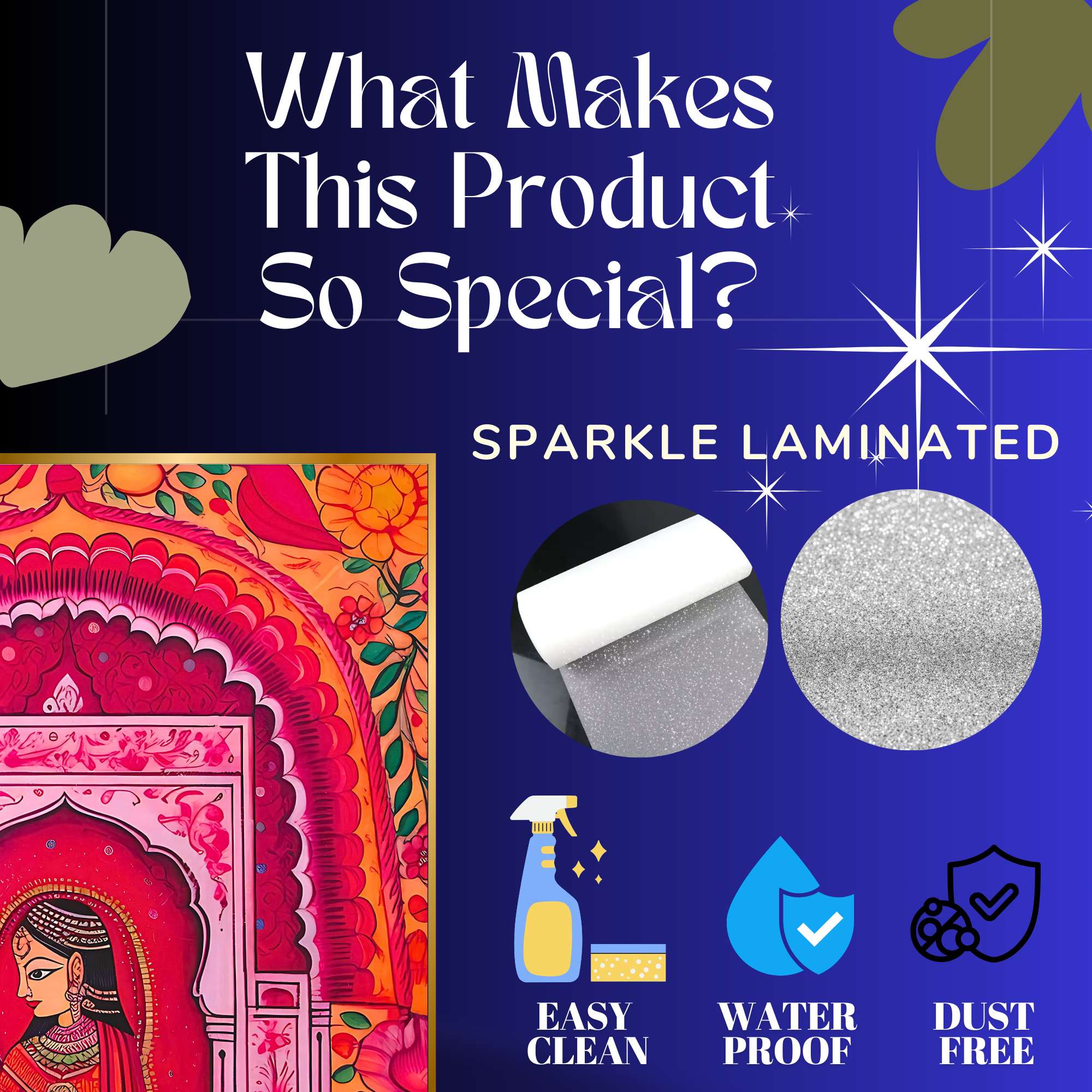 Set of Six Wall Paintings for Wall Dacoration Golden Framed Wall Paintings for Living Room & Bedroom Wall Art for Home Decoration & Office Wall Décor (17x13 inch CH-GD6-4) - Image 4